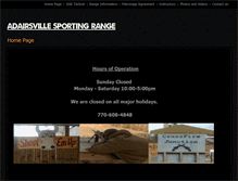 Tablet Screenshot of adairsvillesportingrange.com